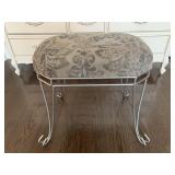 Fine Upholstered Metal Dressing Stool