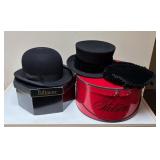 Two Hat Boxes, One Bowler Hat, Two Ladies