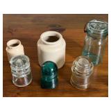 Assorted Antique Pottery and Glass Items
