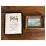 Two Diminutive Framed Art Pieces