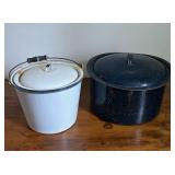 Graniteware Stock/Canning Pot with Lid 15"x 8"