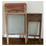 Two Antique Washboards