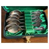 Small Box of Demitasse Sterling Silver Spoons