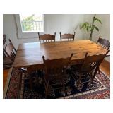 Harvest Dining Table With Drawer + Six Chairs