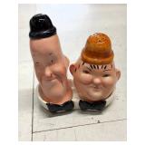Laurel and Hardy Ceramic Salt and Pepper Shakers