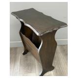 Wood Magazine Rack Table