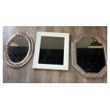Three Decorative Framed Mirrors