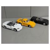 Three 1/24 Burago Italian Made Scale Model Cars