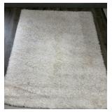 Modern Area Rug White Shag