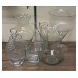 Assorted Glass Display Pieces and Vases