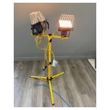Double Halogen Shop Lights On Stand