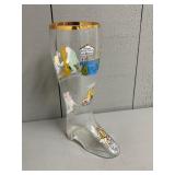 Vintage Glass "Bierstiefel" Novelty Oktoberfest