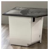32" Corner Lower 1-Door White Metal Cabinet