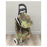 Camo Collapsible Rolling Shopping Trolley Bag