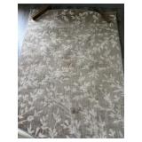 Area Rug, Beige Overtones, Leaf Pattern