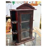 Small Wooden Curio/Display Wall Mount Cabinet