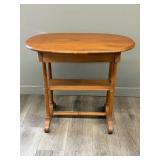Oval Occasional Two Tier Table with Drawer