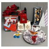 Box of Assorted Christmas Decor Items