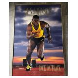 Ben Johnson Back on Track Poster in Frame, 1990