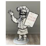 Cut Out Chef Menu Board with Stand