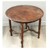 Walnut Book Matched Pie Crust Side Table