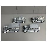 Four Metal Scale Model Cars