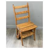 Oak Convertible Chair/Stepstool