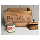 Pepsi Crate, Canadian Honey Tin, Butter Press