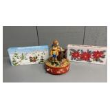 ANRI Music Box, Working + AVON Christmas Soap Sets