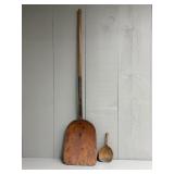 Wooden Grain Shovel and Butter Paddle