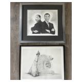 Two Charcoal Drawings