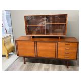 1970's MCM Teak Sideboard with Display Top