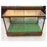 Oak Display Cabinet, Left Side Glass Damaged
