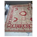 Large Area Rug, Likely Wool, Beige, Red, Pink Tone