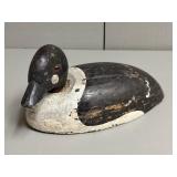 Painted Swivel Head Carved Wood Duck Decoy