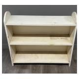 Ivory Painted Two Shelf Book/Storage Shelf