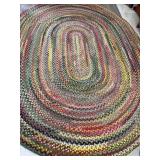Large Oval Multi Coloured Rag Rug
