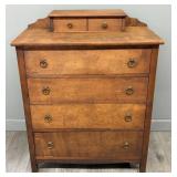 Small Four + One Drawer Wooden Dresser