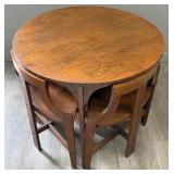 Arts & Crafts Solid Oak Games Table and Chairs