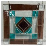 Decorative Stained Glass Panel on Chains