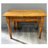 Refinished Gate Leg Wood Desk/Table with Drawer