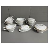 Royal Ceramics White and Gold China