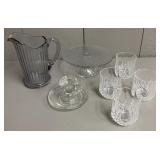 Assorted Glass Barware and Service Pieces