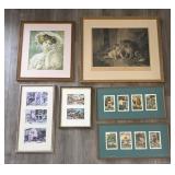 Six Framed Wall Art Prints, As Shown