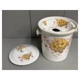 Large Ceramic Two Handled Lidded Canister
