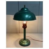 Vintage Green Metal Banker's Desk Lamp