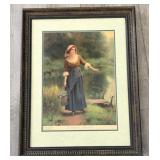 Framed Print 'A Rustic Beauty', Printed in Engla