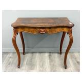 Burled Walnut Veneer Games Table