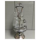 Victorian Style Silver Plate Cruet Set