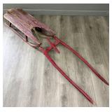 Painted Wooden Single Dog Sled
